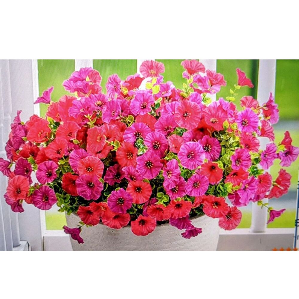 NEW Artificial Faux Colored Silk Eucalyptus Red Hot Pink Purple Flowers